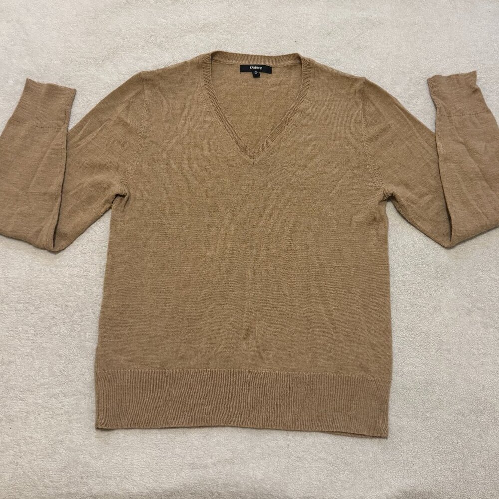 Quince 100% Mongolian Cashmere V-Neck Sweater Size Small